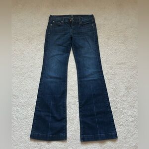 7 For All Mankind Dark Blue Flare Jeans Vintage